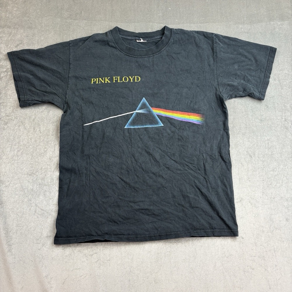 VTG Pink Floyd Dark Side of the Moon‎ Black T-shirt Music Tee Men's Medium